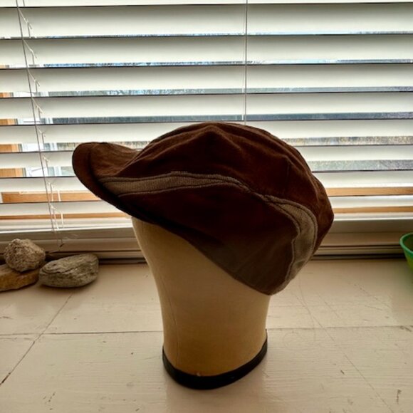 SALE Goorin Brothers Unisex Brown Linen, Cotton Flat Hat Cap - Picture 3 of 9